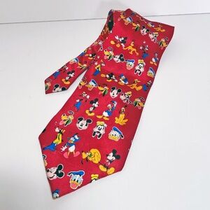 Vintage Mickey Unlimited necktie with Mickey Mouse, Donald Duck, Pluto and Goofy